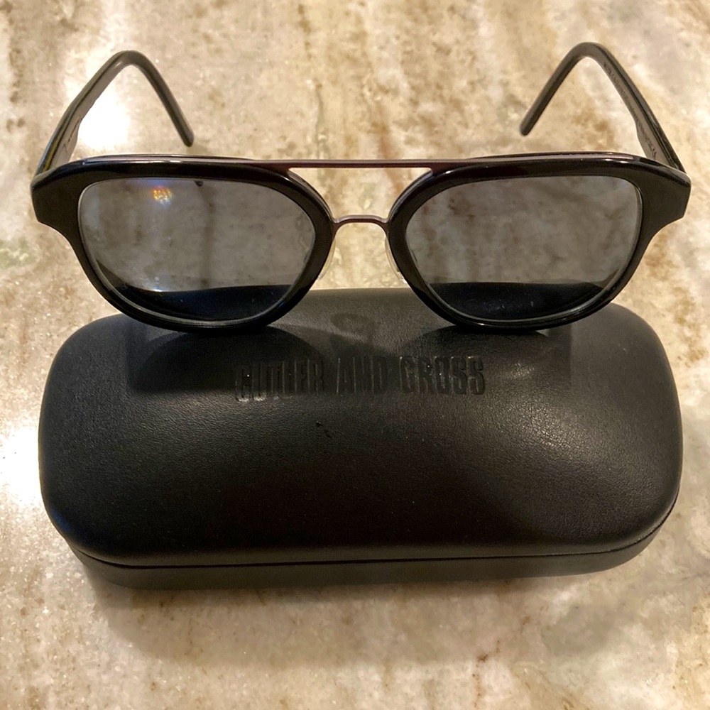 Cutler And Gross of London aviator style sunglasses frame with original case